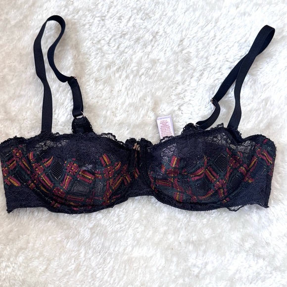 Savage X Fenty Sparkle Prep Unlined Balconette Bra In Black Caviar Sparkle Lace - Picture 3 of 15